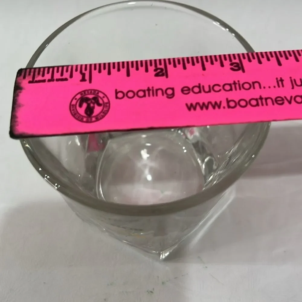 Fundador 12 Ounce Rocks Glass Libby Duratuff USA Heavy 3 1/2 In Tall 3 1/4 Round